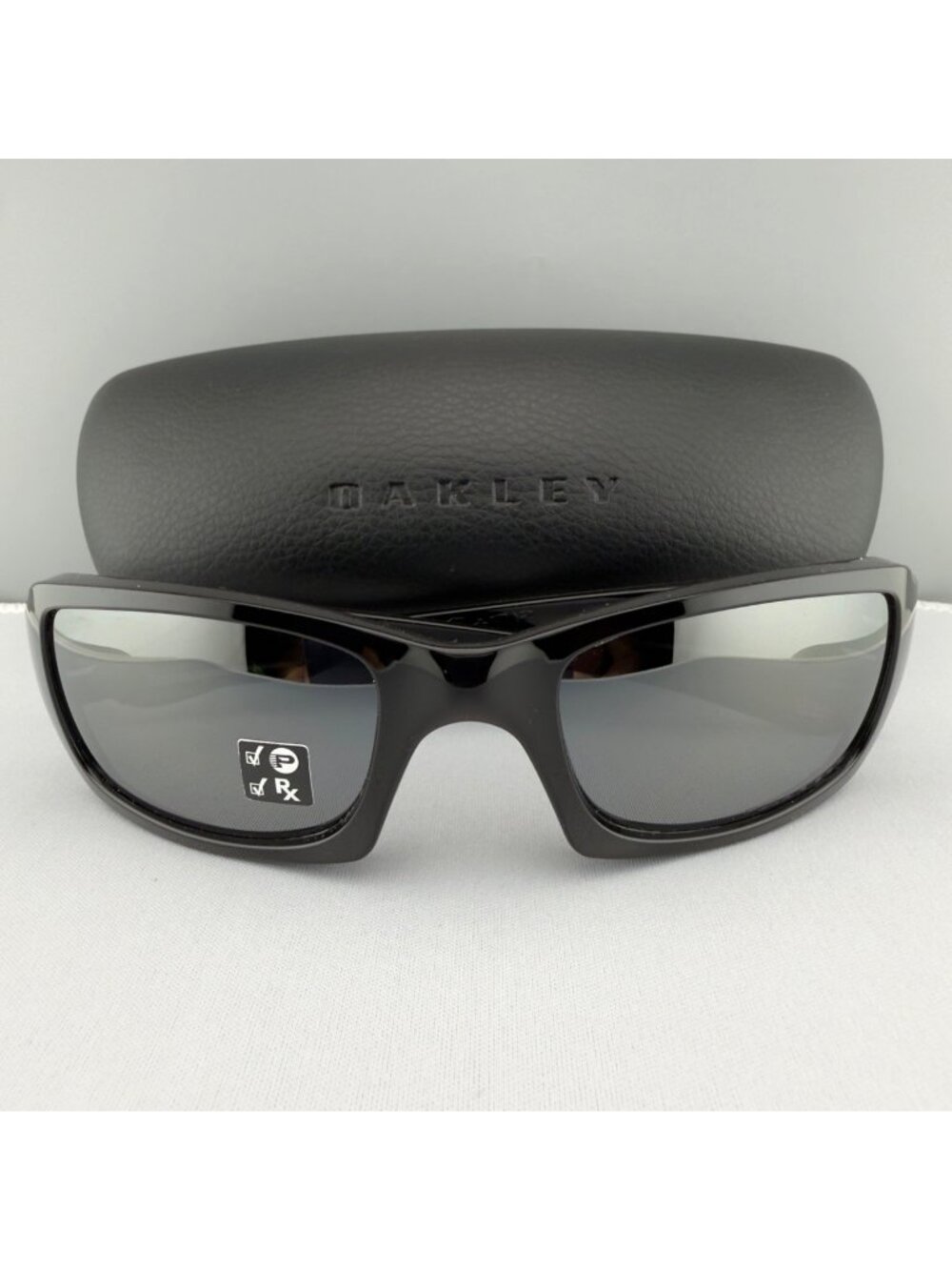 Oakley Fives Squared OO9238-06 Sunglasses Black Grey Wrap READ